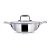 Suryaflame Titan-TRIPLY Stainless Steel Kadhai with Stainless Steel Lid | Both Gas and Induction Friendly – 24CM, 2.2 Liter